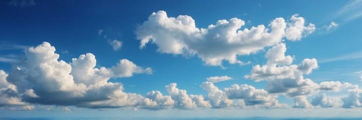 blue sky white cloud panorama spring summer sunny refreshing weather