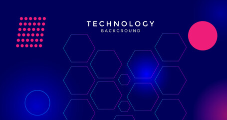 Digital technology background. Abstract background with a dynamic wave of particles. dark blue space background. Illustration of futuristic connection, background