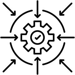 Impact Icon. Positive Mission Effect Pictogram Graphic Illustration. Isolated Simple Line Icon For Infographic, App and Web Button.