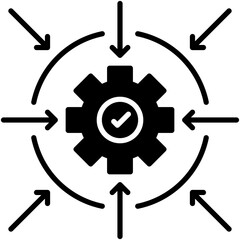 Impact Icon. Positive Mission Effect Pictogram Graphic Illustration. Isolated Simple Solid Icon For Infographic, App and Web Button.