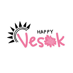 Happy Vesak Day  vector illustration