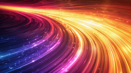 Abstract dynamic background with the motion of colorful shining lines