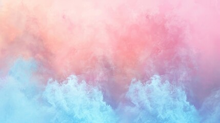 Obraz premium A pink and blue sky with fluffy clouds forming a serene backdrop