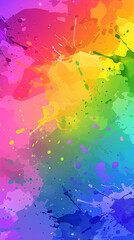 Seamless filled with color splashes in a gradient background