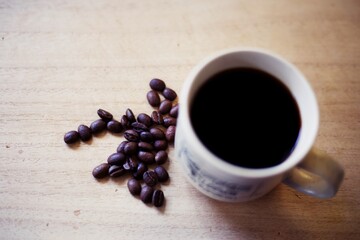 コーヒー豆と珈琲