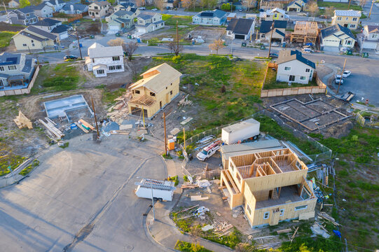 Suburb under construction from when it was destroyed by the Tubbs Fire of 2017 that ripped through Santa Rosa, California, United States of America.