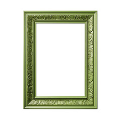 Green wooden photo frame