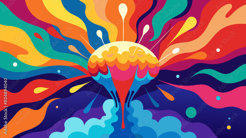 Poster a canvas overflowing with color and movement reflecting the passionate intensity often found in neur