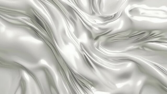 White fabric with wave pattern