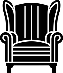 Wingback chair furniture icon