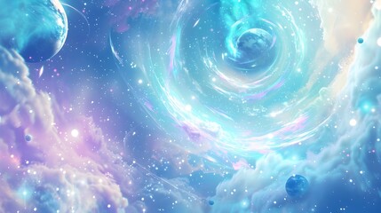 Mesmerizing Cosmic Vortex Revealing the Mysteries of the Vast Enigmatic Universe