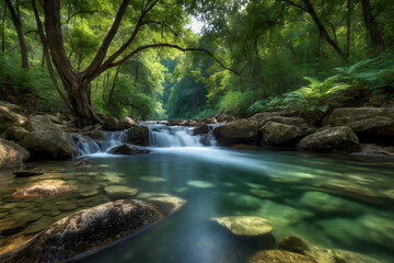 A landscape of a forest