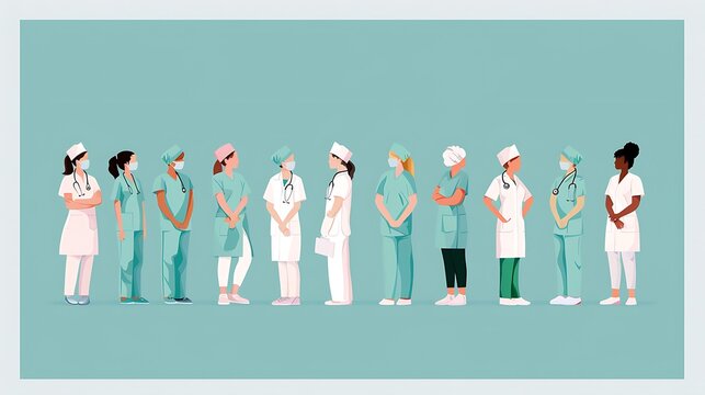 Simple colored International Nurses Day Illustration Flat Poster to commemorate the event