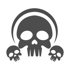 Skull logo icon design