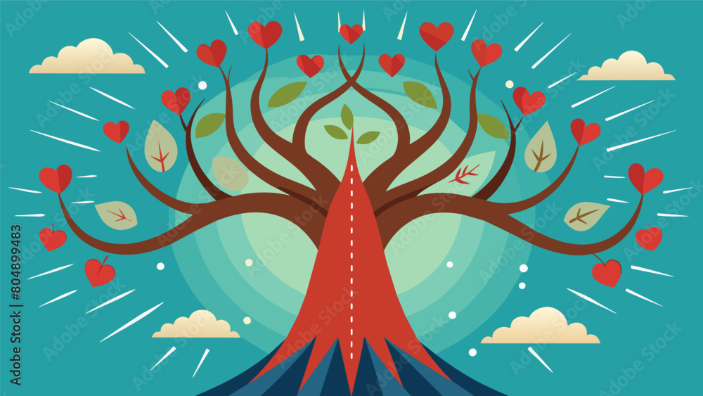 Poster the trunk of the tree symbolizing my passion and inner drive while the branches symbolize my various