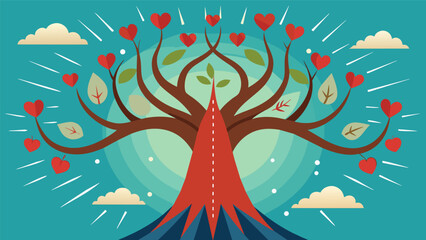 The trunk of the tree symbolizing my passion and inner drive while the branches symbolize my various ambitions and paths to success..