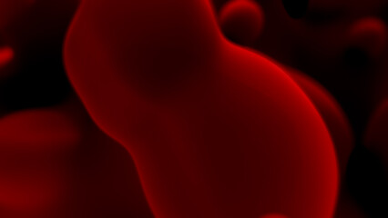 scarlet organic slight tender meta objects bokeh background - abstract 3D illustration