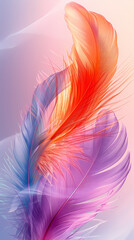 Background of soft and blurred chicken feathers in beautiful colors,Vector illustration