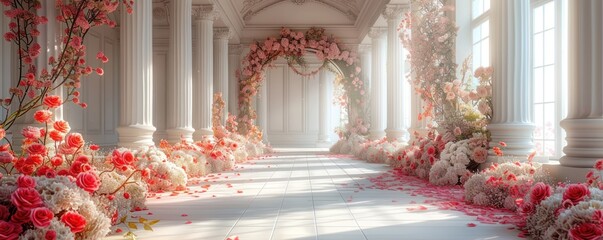 Enchanted White Wedding Background