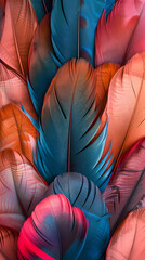 Background of soft and blurred chicken feathers in beautiful colors,Vector illustration