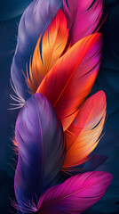 Background of soft and blurred chicken feathers in beautiful colors,Vector illustration