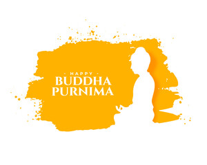papercut style buddha purnima wishes background with grungy effect
