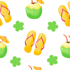 Pattern summer of coconut and sandal