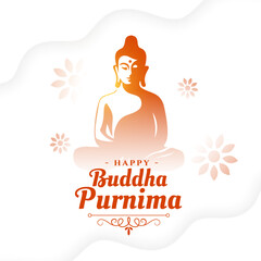 happy buddha purnima eve holiday background design