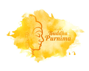 watercolor style buddha purnima or vesak day festive background