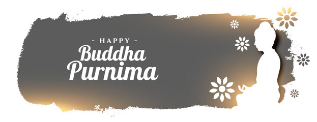 hindu festive buddha purnima wishes banner in papercut style