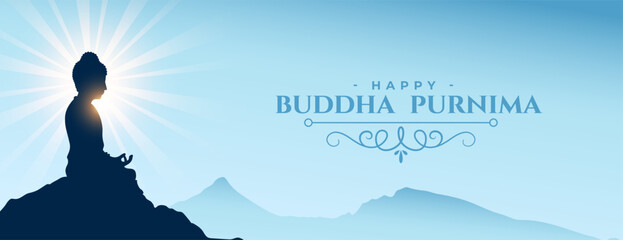 indian cultural buddha purnima event wallpaper with light effect