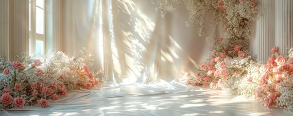 Enchanted White Wedding Background
