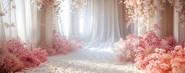 Enchanted White Wedding Background