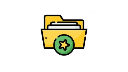 Folder favorite icon animation