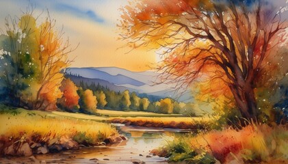 Watercolor Scenery