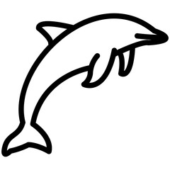 dolphin outline vector icon © khaled