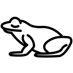 frog outline vector icon