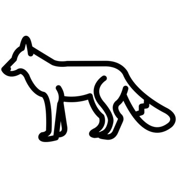 recommend clip art: fox outline vector icon