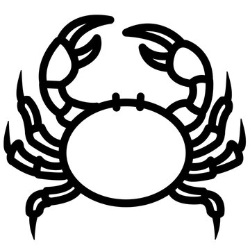 recommend clip art: crab outline vector icon