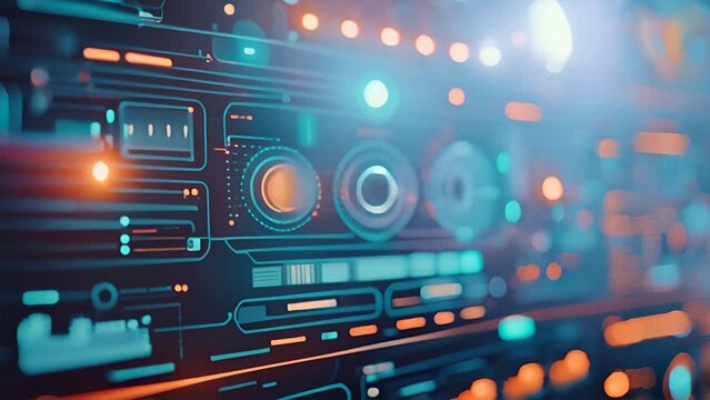 Conceptual image of a web interface showing icons for malware and hacking alerts