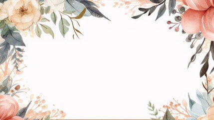 Bouquet of delicate watercolor flowers. wedding decoration arrangements, wedding invitations