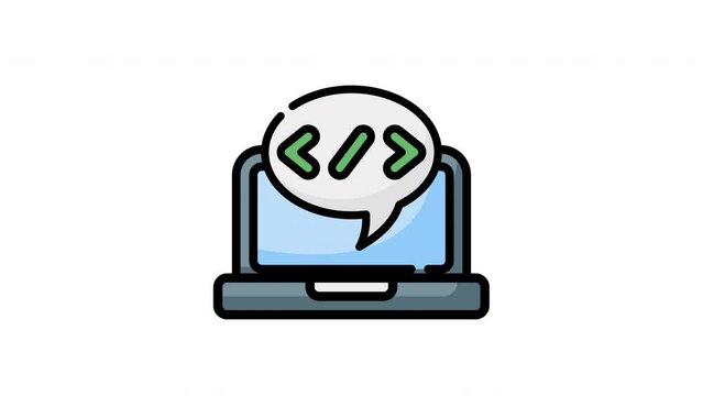 Web coding icon animation
