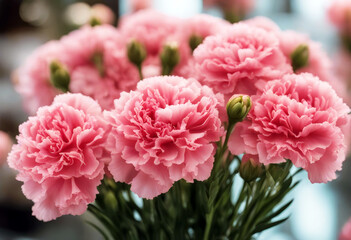 'flower cut Carnation store Gift Floral Japan Red Plant Pink Colorful Yellow Present Mother's day Blossom Carnation Flower shop Cut flower Bloom Blooming Close-up Fresh flower May Peach color Pink'