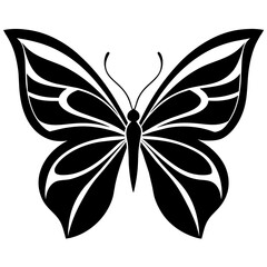 Butterfly with fiery wings vector illustration