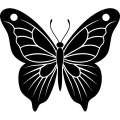 Flying butterfly with fiery wings vector art