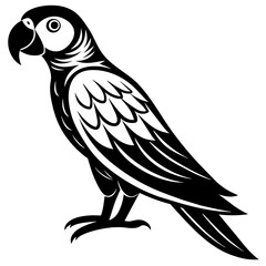 Parrot vector icon silhouette illustration