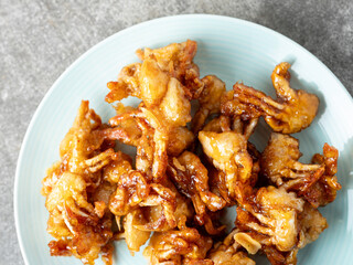 fried crab on a plate