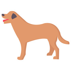 dog flat vector icon