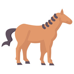 horse flat vector icon