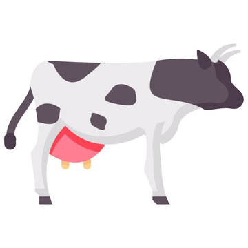 cow flat vector icon